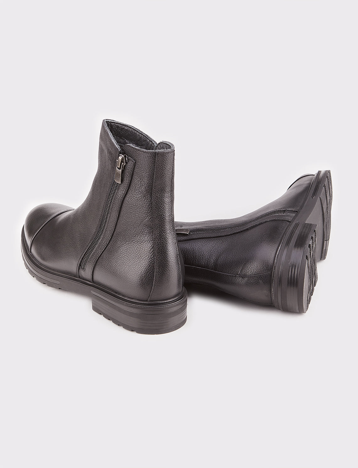 Cabani 546E1572 Erkek %100 Hakiki Deri Loafer Bot Siyah