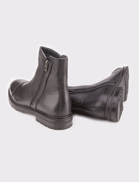 Cabani 546E1572 Erkek %100 Hakiki Deri Loafer Bot Siyah