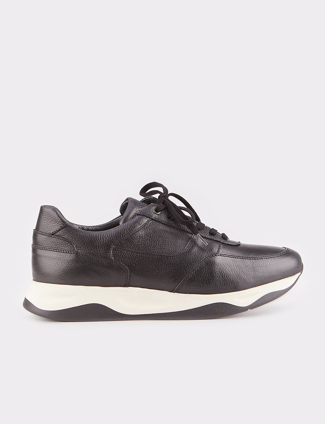 Cabani 535K1577 Erkek %100 Hakiki Deri Sneaker Ayakkabı Siyah