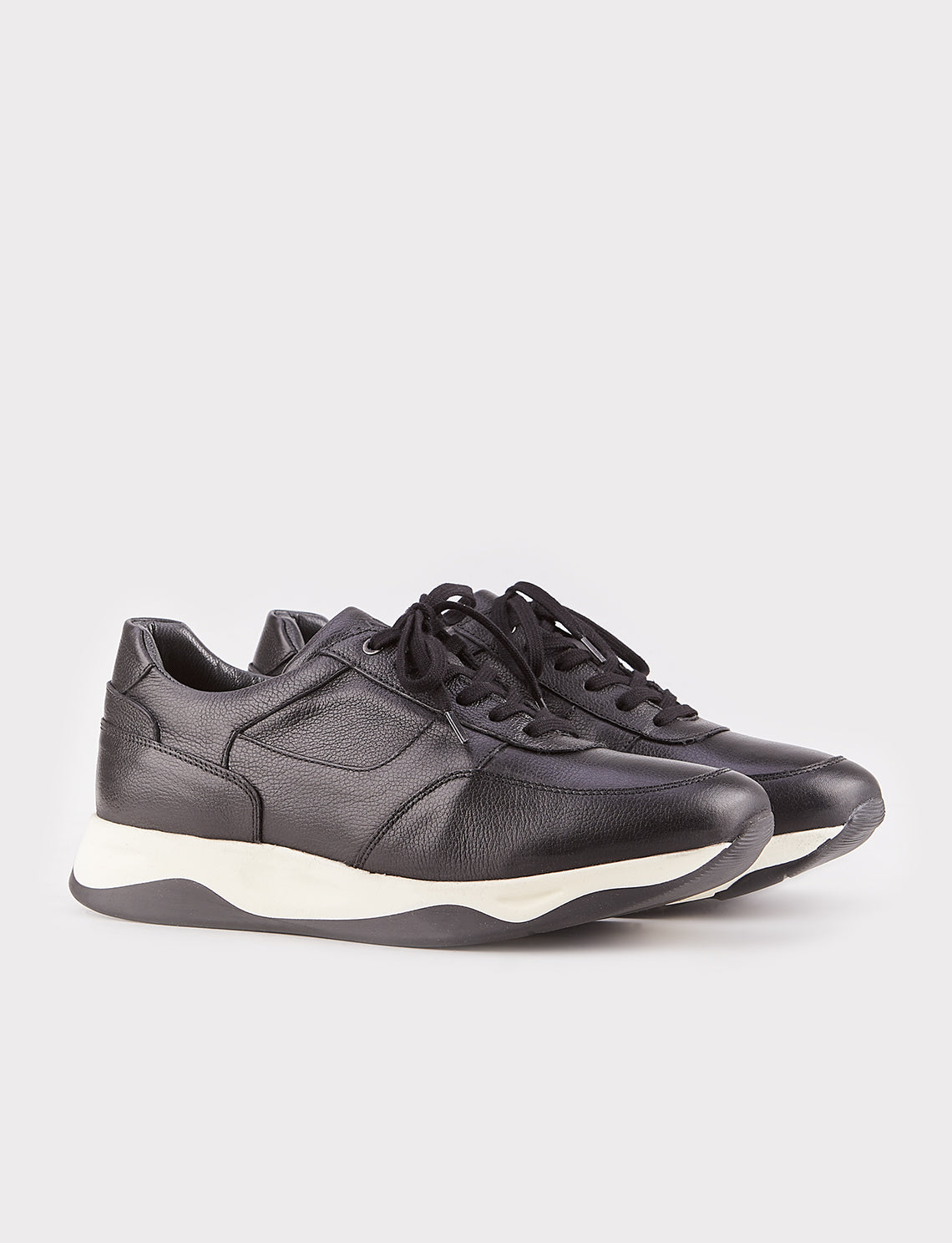 Cabani 535K1577 Erkek %100 Hakiki Deri Sneaker Ayakkabı Siyah