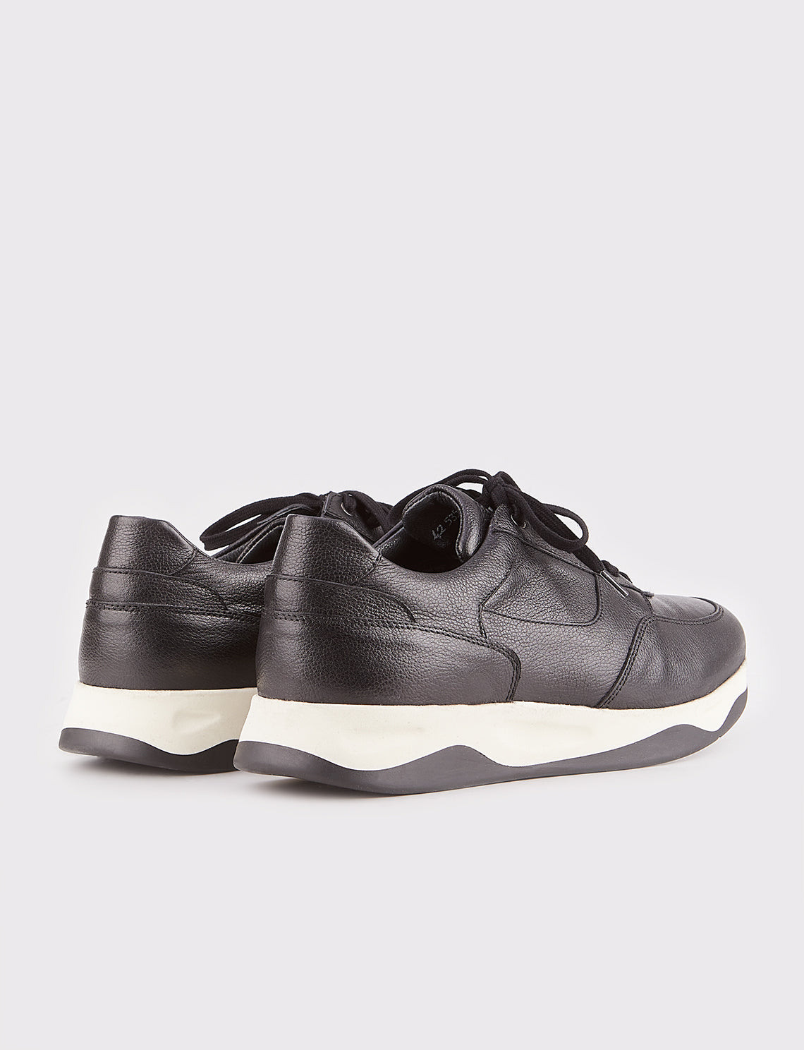 Cabani 535K1577 Erkek %100 Hakiki Deri Sneaker Ayakkabı Siyah