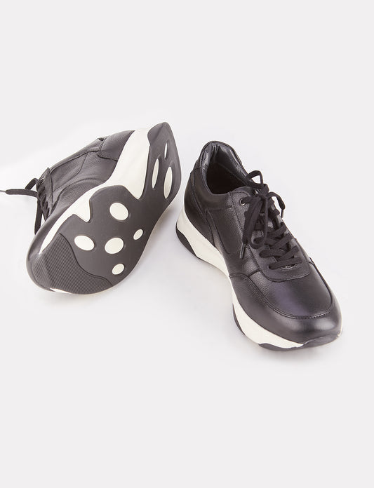 Cabani 535K1577 Erkek %100 Hakiki Deri Sneaker Ayakkabı Siyah