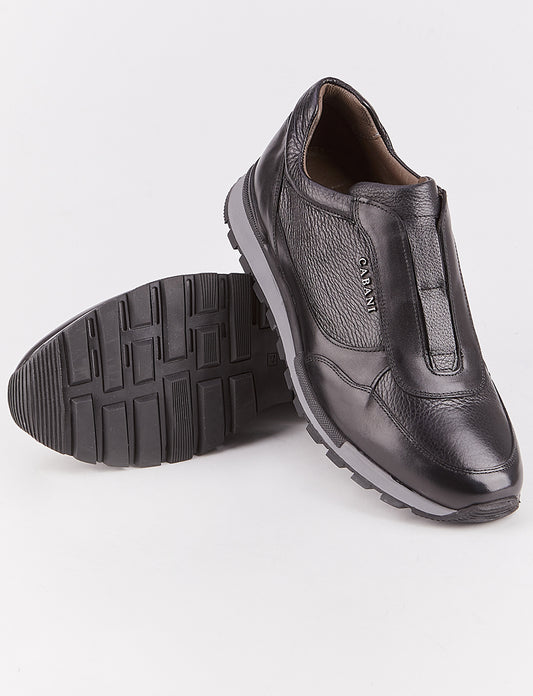 Cabani 460M1579 Erkek %100 Hakiki Deri Sneaker Ayakkabı 1149 siyah antik-siyah geyik