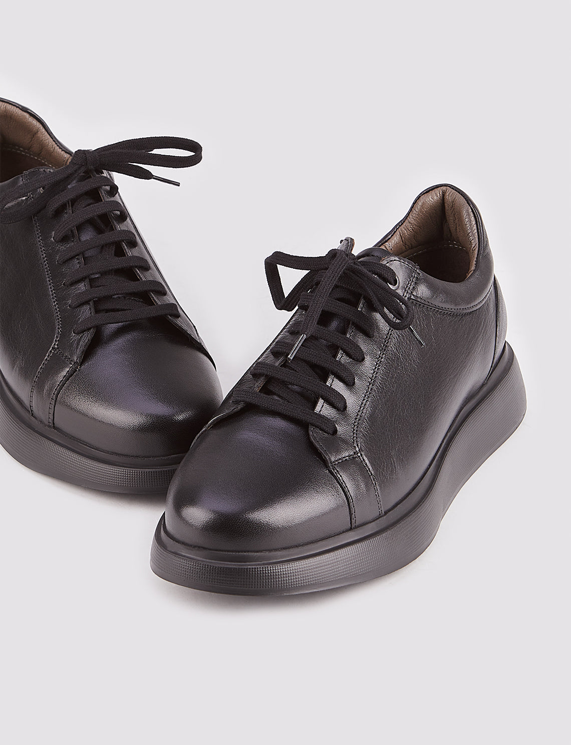 Cabani 544M1597 Erkek %100 Hakiki Deri Sneaker Ayakkabı 017 Siyah Antik-Siyah Geyik