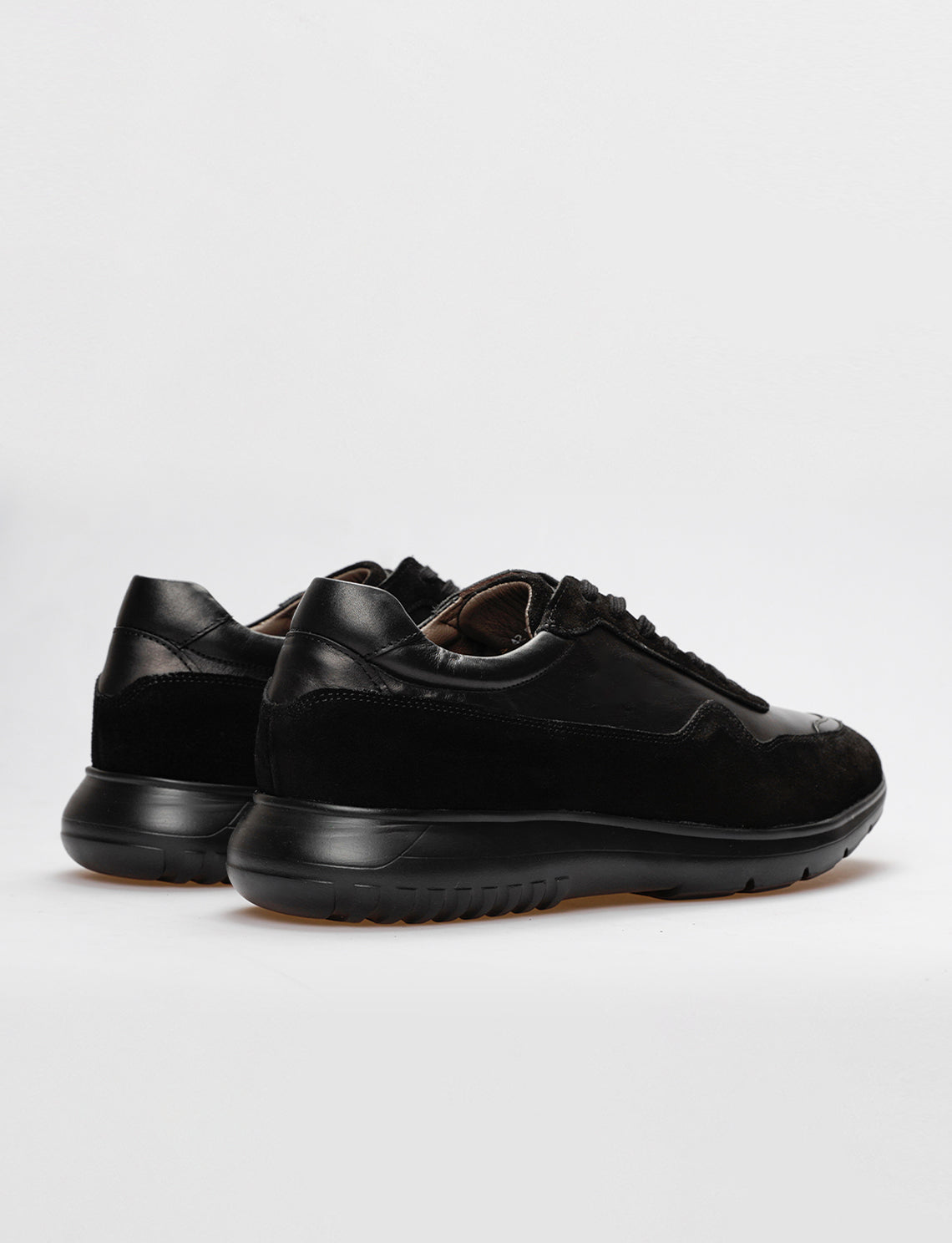 Cabani 540M1581 Erkek %100 Hakiki Deri Sneaker Ayakkabı 1103 SİYAH SÜET- SİYAH DERİ