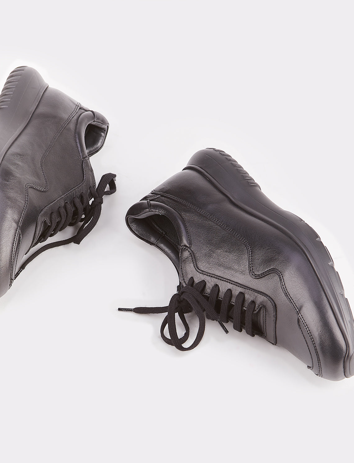 Cabani 540M1581 Erkek %100 Hakiki Deri Sneaker Ayakkabı Siyah