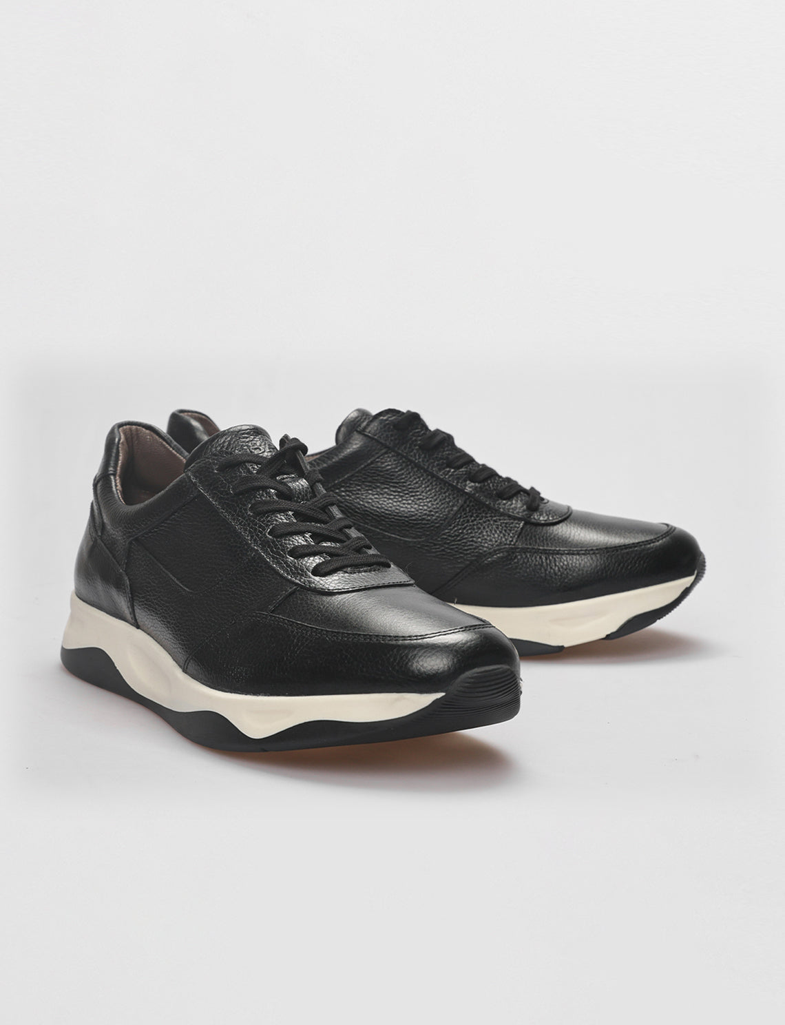 Cabani 535M1577 Erkek %100 Hakiki Deri Sneaker Ayakkabı 426 Siyah Kırma