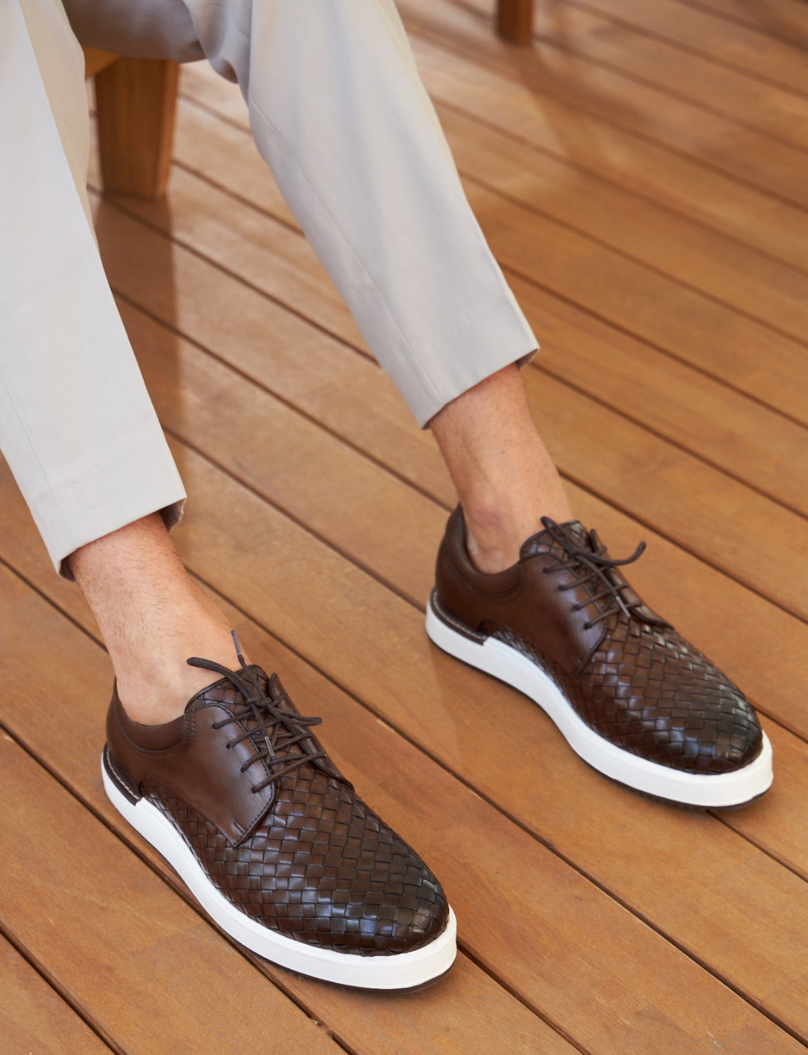 Cabani 18-295 Erkek %100 Hakiki Deri Günlük Ayakkabı Kahverengi