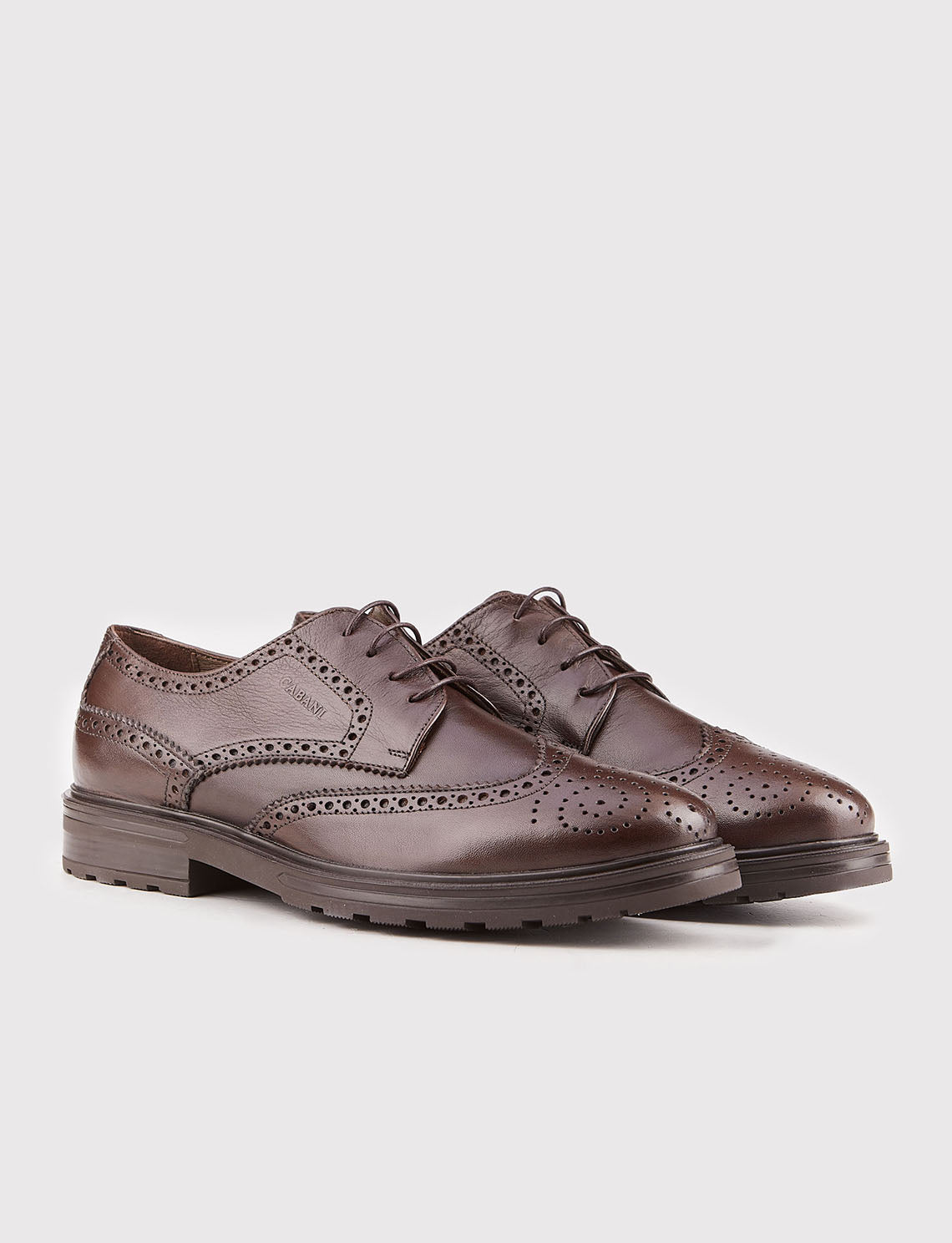 Cabani 546M506 Erkek %100 Hakiki Deri Sneaker Ayakkabı Kahverengi