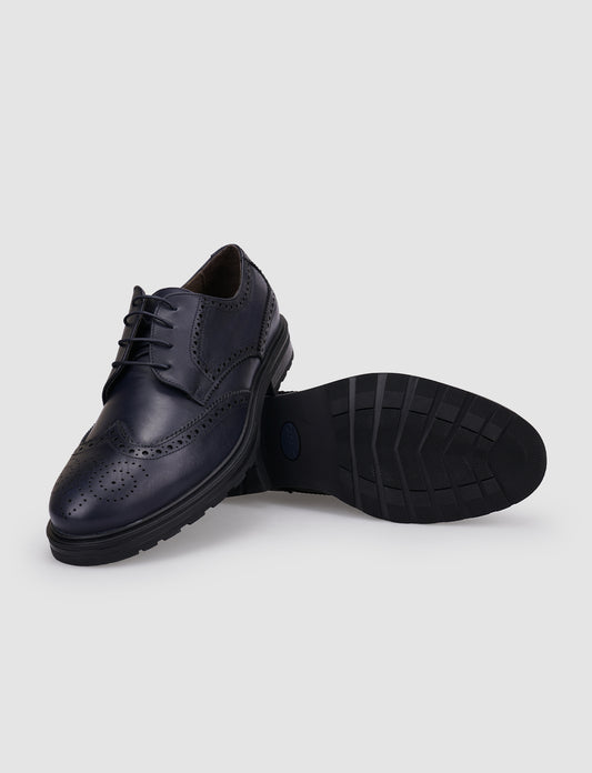 Cabani 546M506 Erkek %100 Hakiki Deri Sneaker Ayakkabı 790 Lacivert Antik