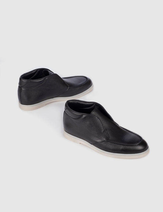 Cabani 6000 Erkek %100 Hakiki Deri Loafer Bot Siyah Floter