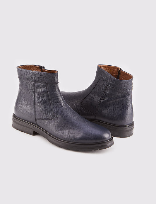 Cabani 546E1601 Erkek %100 Hakiki Deri Loafer Bot Lacivert