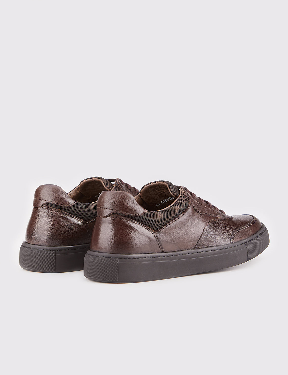 Cabani 518M1584 Erkek %100 Hakiki Deri Sneaker Ayakkabı 1121 Kahve Analin-Kahve ufak kırma-Kahve Bez