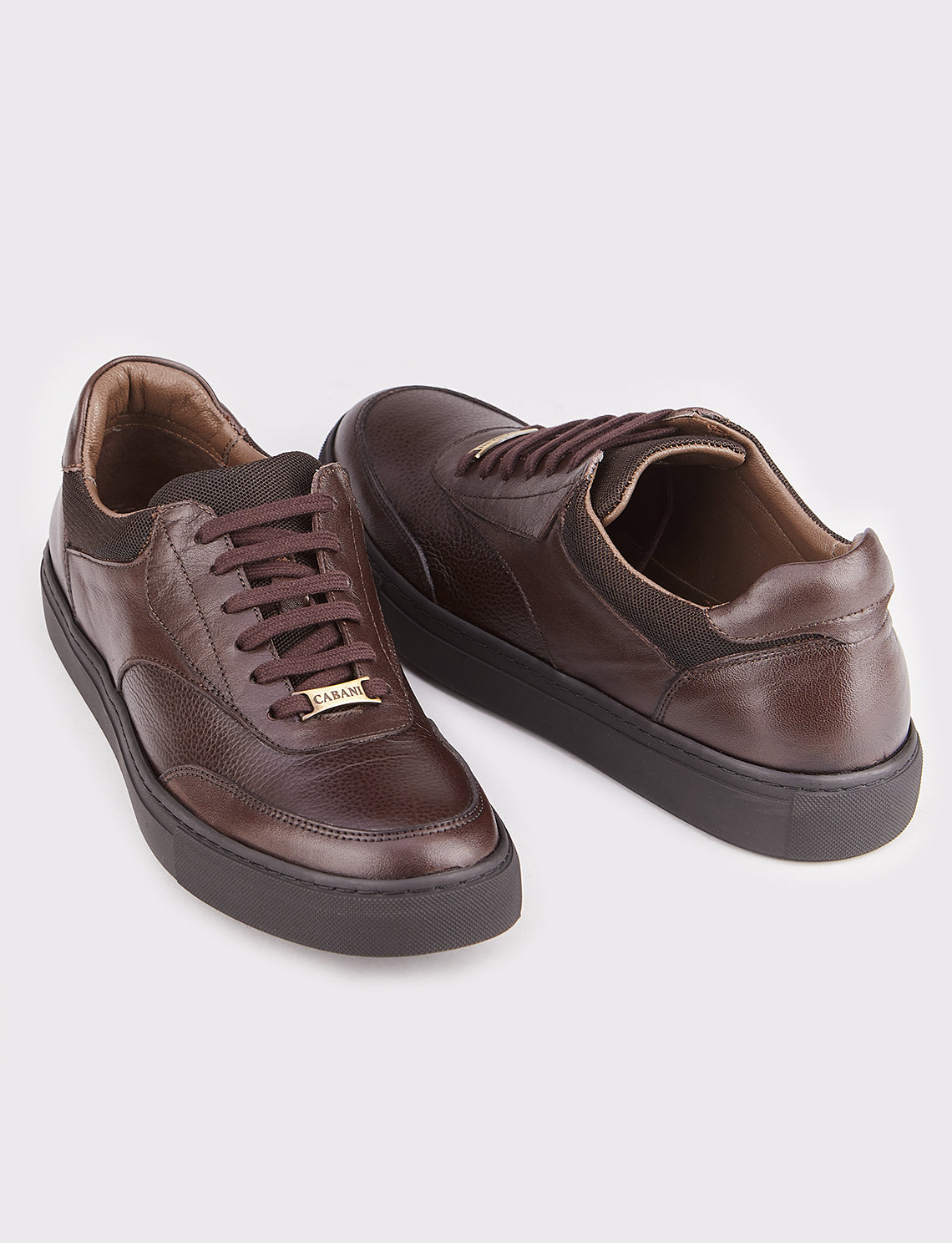 Cabani 518M1584 Erkek %100 Hakiki Deri Sneaker Ayakkabı 1121 Kahve Analin-Kahve ufak kırma-Kahve Bez