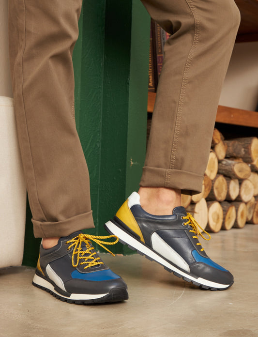 Cabani 460M1565 Erkek %100 Hakiki Deri Sneaker Ayakkabı 1196 Gri Deri-Mavi Deri-Laci Analin-Beyaz-Sarı Der