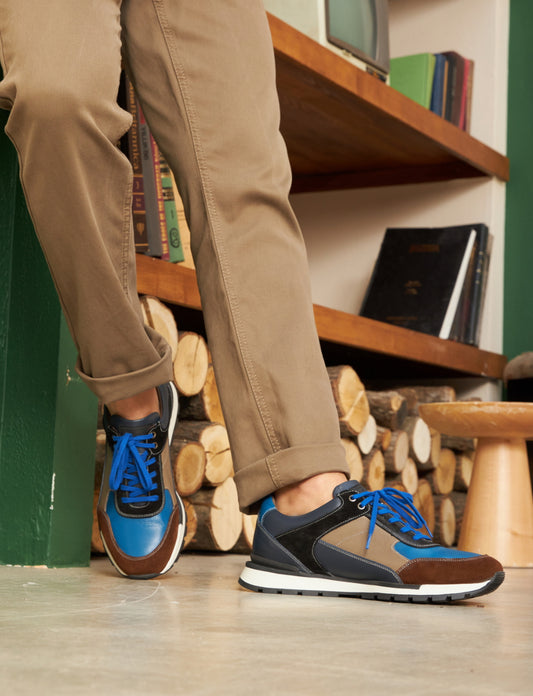 Cabani 460M1565 Erkek %100 Hakiki Deri Sneaker Ayakkabı 1200 Fındık Süet-Mavi Deri-Oliv Nata-Siyah Süet-La