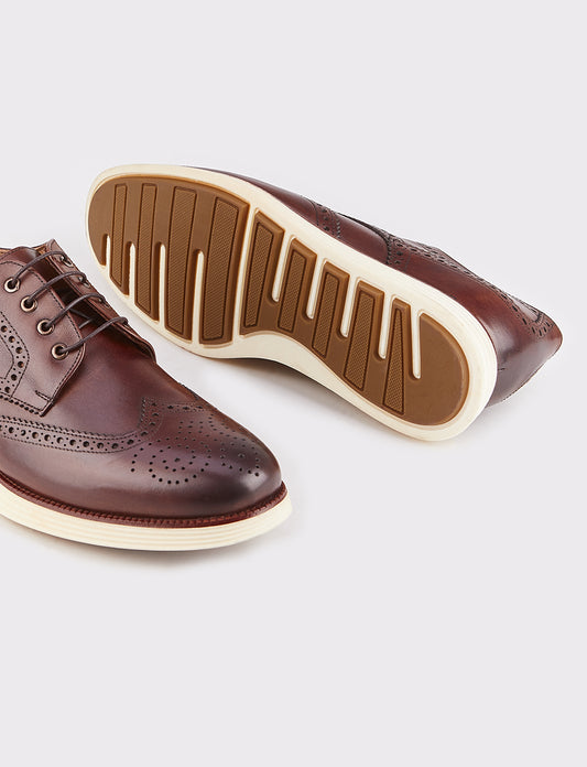 Cabani 436M506 Erkek %100 Hakiki Deri Sneaker Ayakkabı Kahverengi