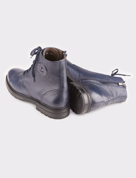 Cabani 546M748 Erkek %100 Hakiki Deri Günlük Bot Lacivert