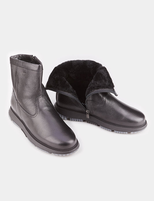 Cabani 533K816 Erkek %100 Hakiki Deri Loafer Bot Siyah