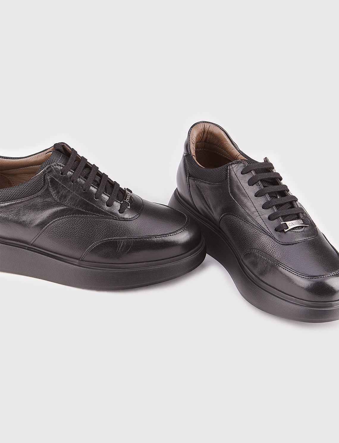 Cabani 544M1584 Erkek %100 Hakiki Deri Sneaker Ayakkabı Siyah