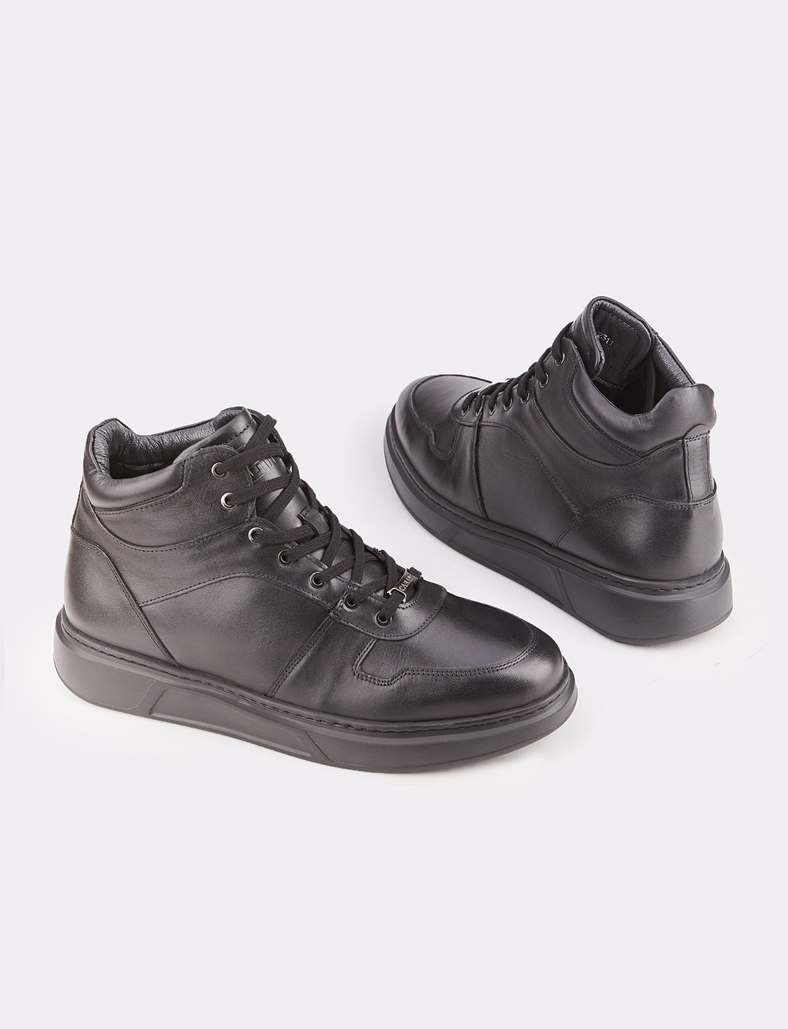 Cabani 539K1525 Erkek %100 Hakiki Deri Loafer Bot 400 Siyah Napa