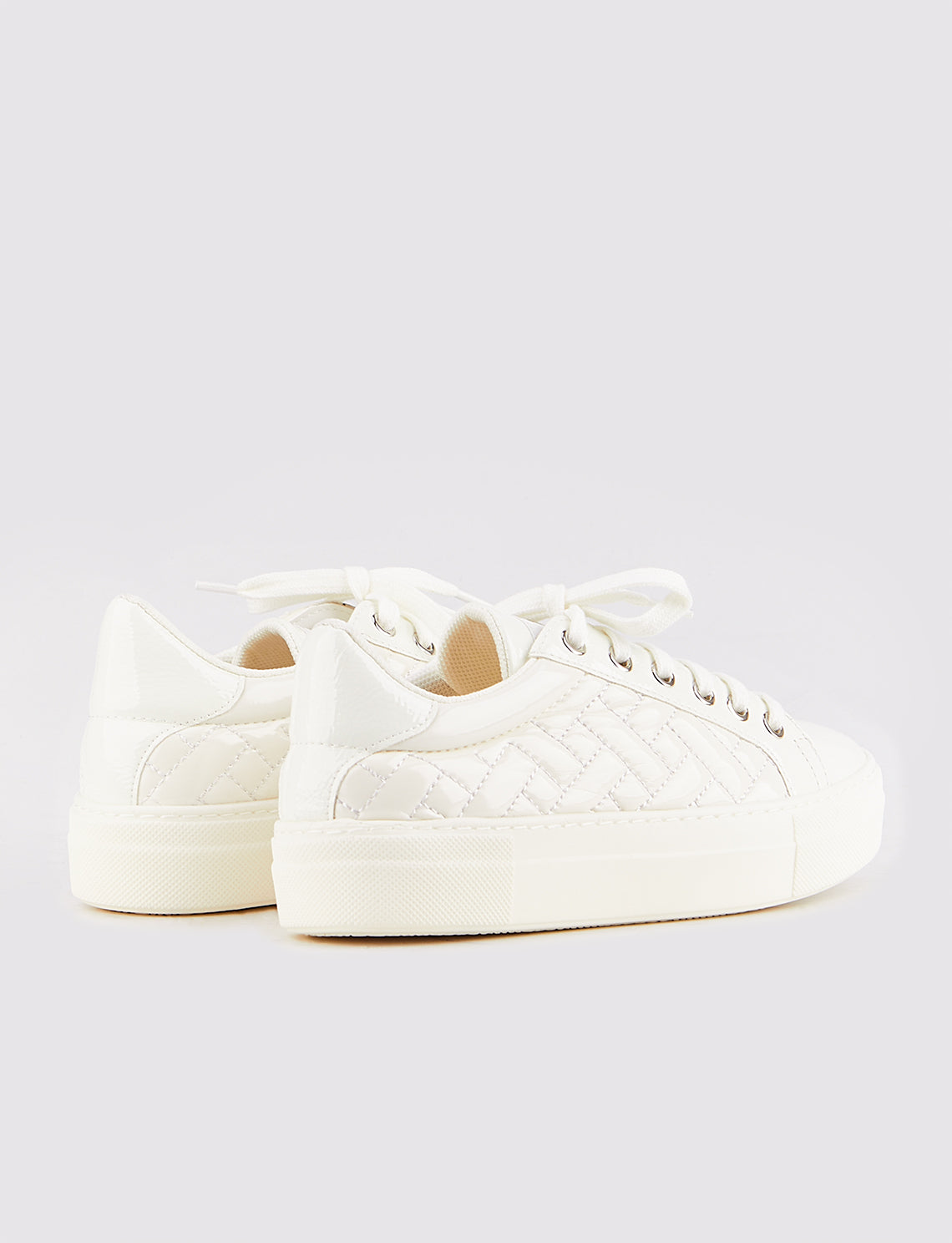 Women White Low Top Sneakers