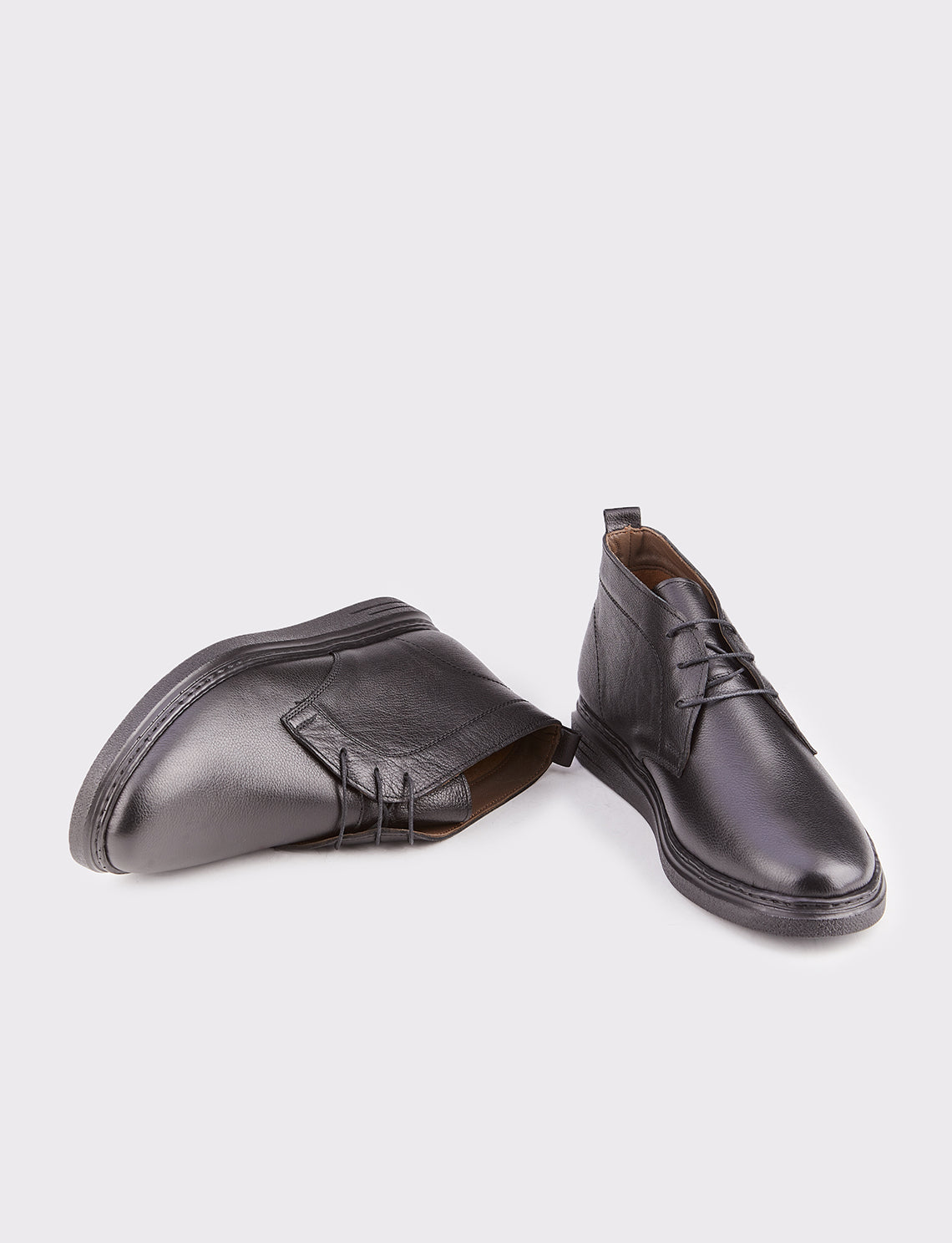 Cabani 392 Erkek %100 Hakiki Deri Günlük Bot Siyah