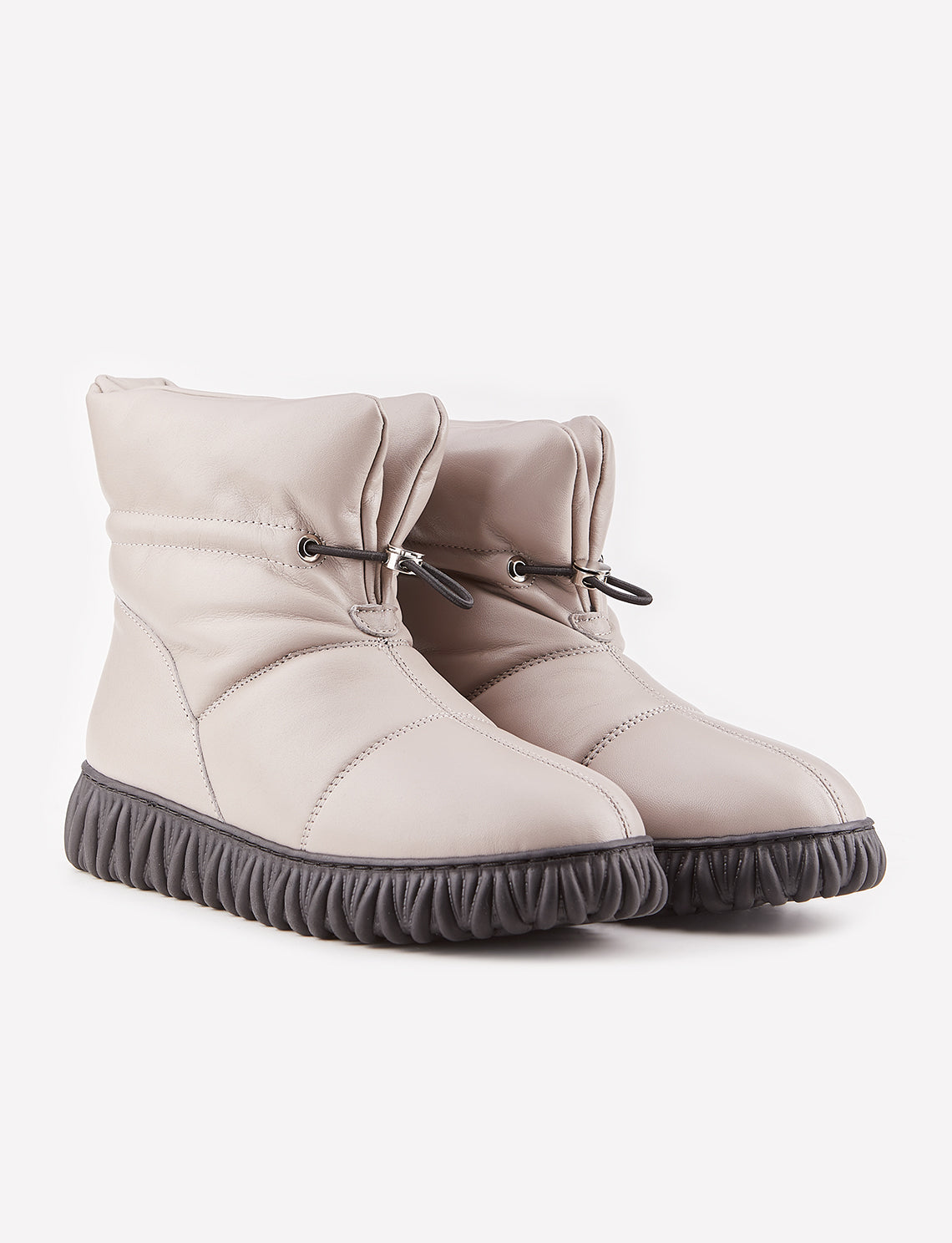 Cabani 10053-K Kadın %100 Hakiki Deri Loafer Bot Vizon