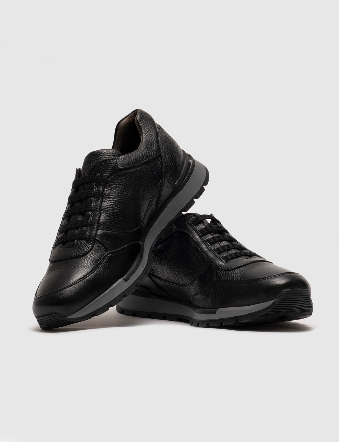 Cabani 460M1648 Erkek %100 Hakiki Deri Sneaker Ayakkabı Siyah