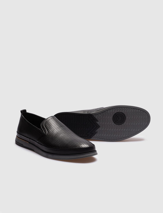 Cabani 6820 Erkek %100 Hakiki Deri loafer & makosen Siyah Fsn - Siyah Deri