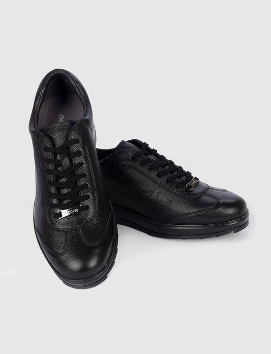 Cabani 426C747 Erkek %100 Hakiki Deri Sneaker Ayakkabı Siyah