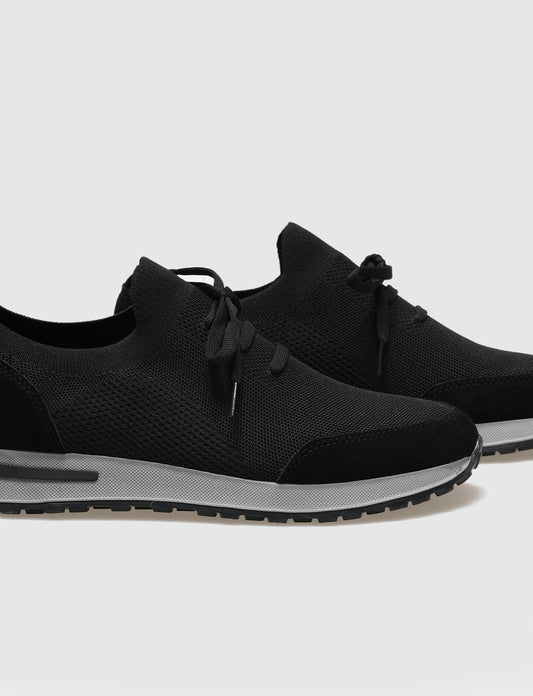 Cabani F-440 Erkek Triko loafer & makosen Siyah-354