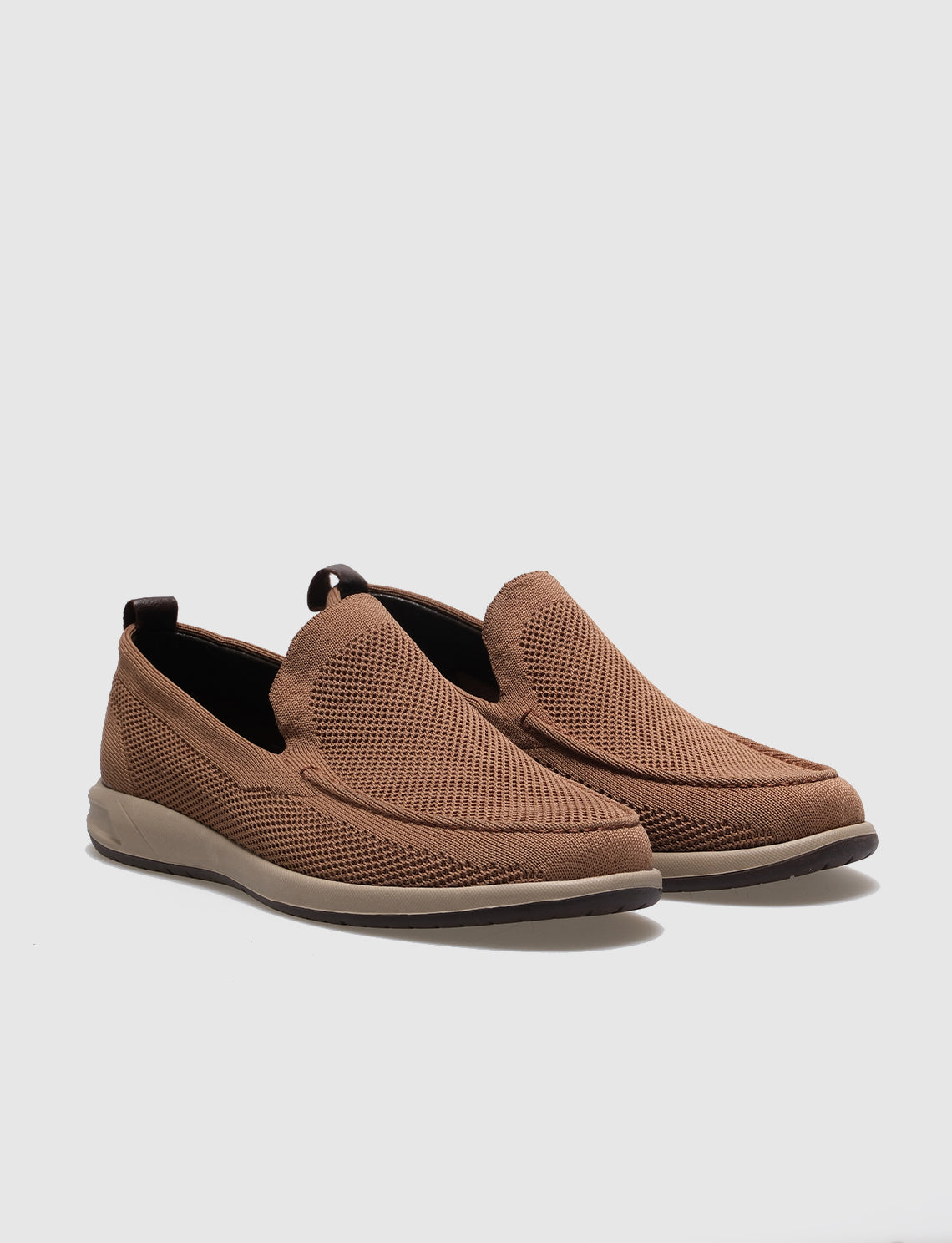 Cabani F-518 Erkek Triko loafer & makosen Taba