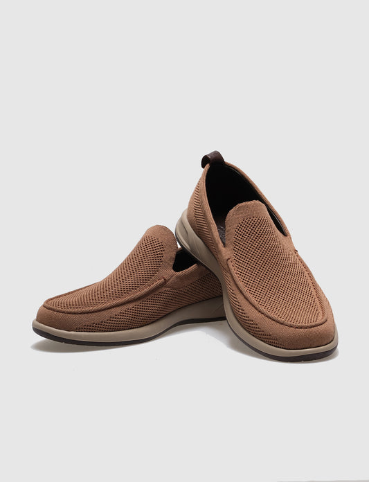 Cabani F-518 Erkek Triko loafer & makosen Taba