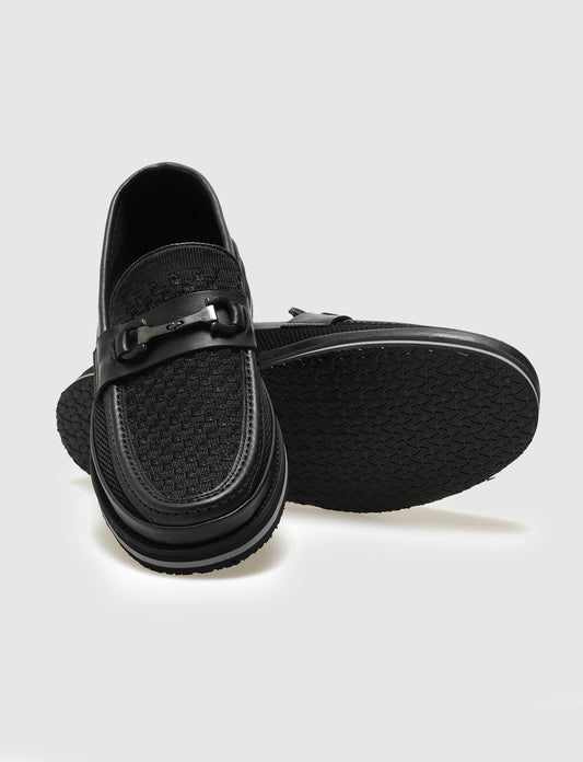 Cabani F-527 Erkek Triko loafer & makosen Siyah-31
