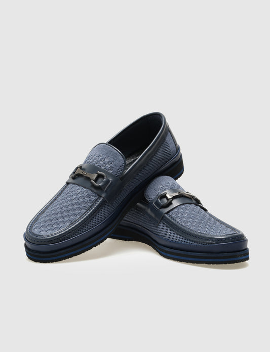 Cabani F-527 Erkek Triko loafer & makosen Lacivert
