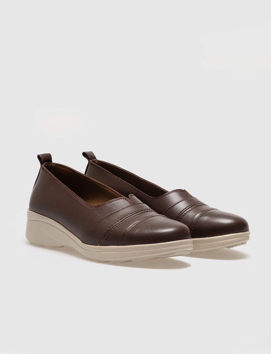 Women Brown Genuine Leather Comfort Shoes