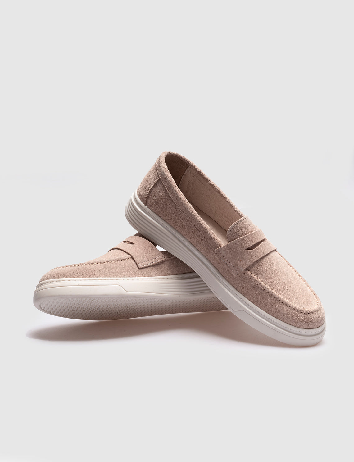 Women Beige Suede Genuine Leather Casual Shoes