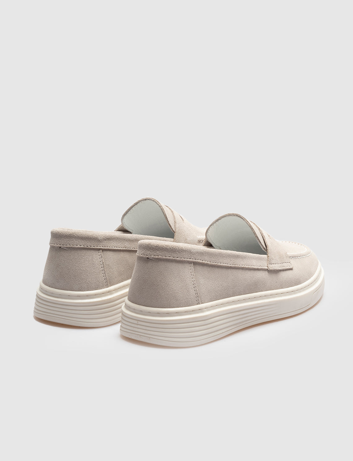 Women White Suede Genuine Leather Casual Shoes