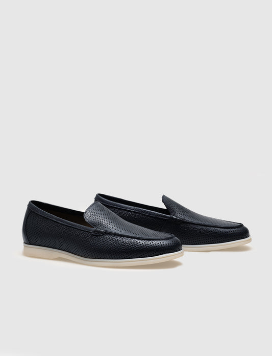 Cabani 572M1651B Erkek %100 Hakiki Deri loafer & makosen 1116 Lacivert Geyik