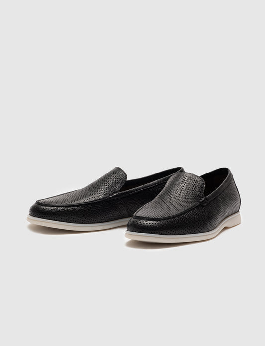Cabani 572M1651B Erkek %100 Hakiki Deri loafer & makosen 432 Siyah Geyik
