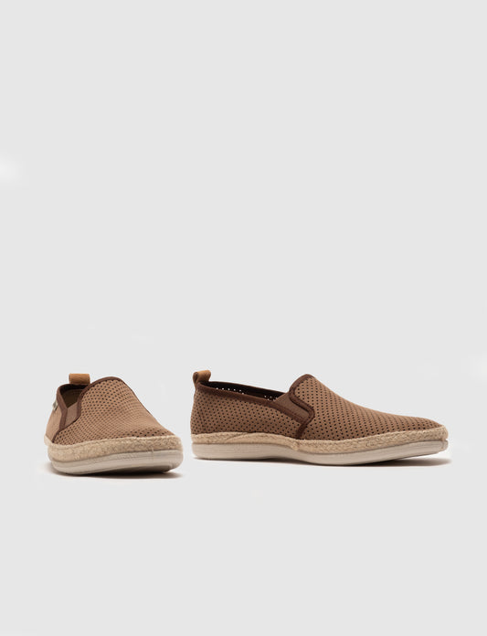 Cabani Espadril-530 Erkek  Loafer Ayakkabı TAUPE-Vizon Süet