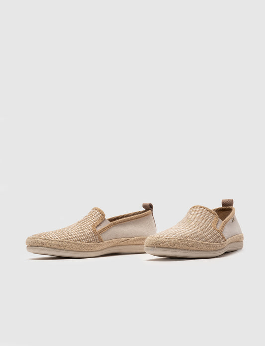 Cabani Espadril-525 Erkek Teksil Loafer Ayakkabı Bej
