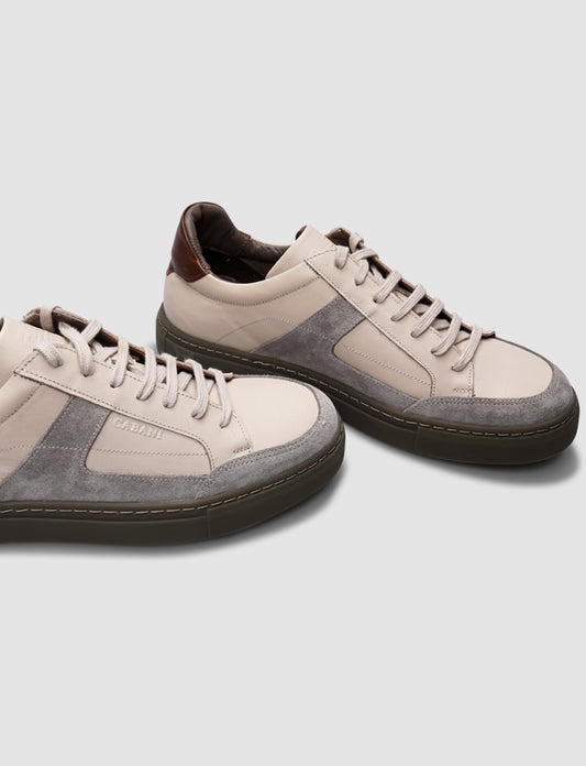 Cabani 518M1623 Erkek %100 Hakiki Deri Sneaker Ayakkabı Bej