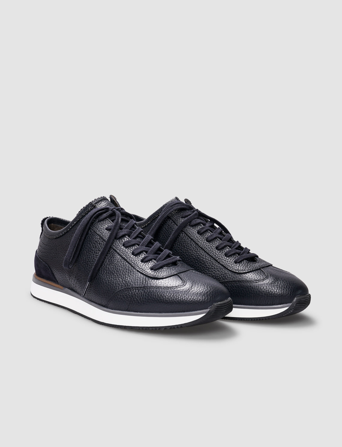 Cabani 570M409 Erkek %100 Hakiki Deri Sneaker Ayakkabı 1116 Lacivert Geyik