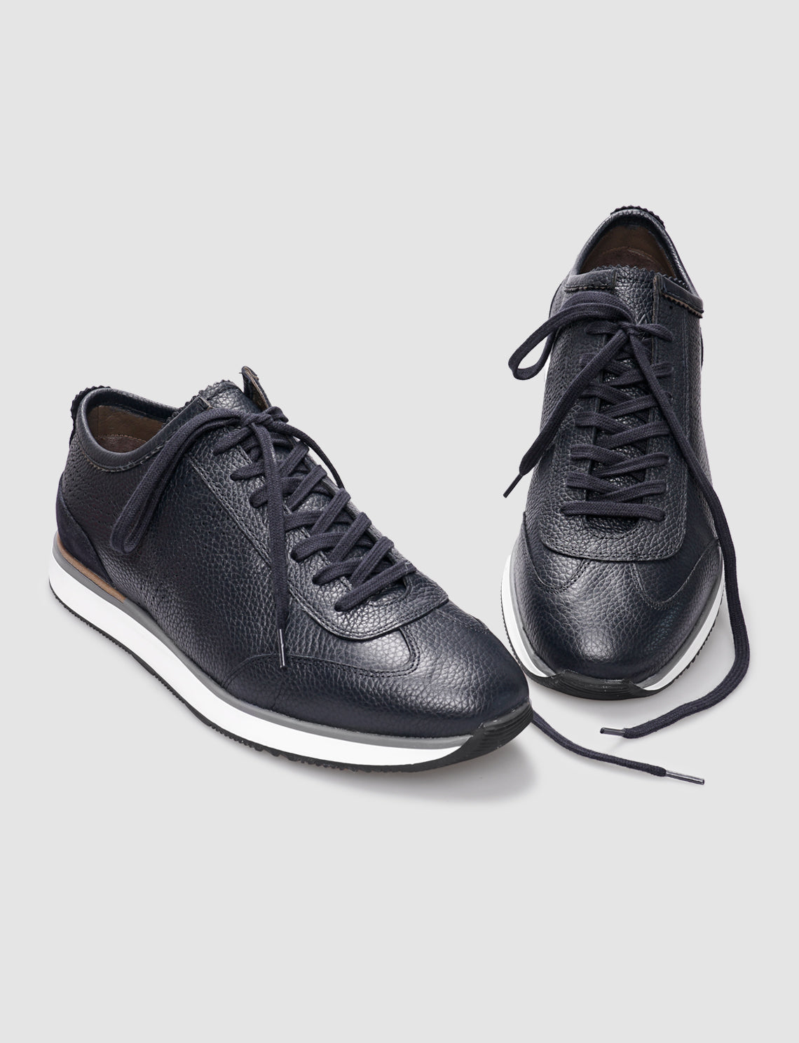 Cabani 570M409 Erkek %100 Hakiki Deri Sneaker Ayakkabı 1116 Lacivert Geyik