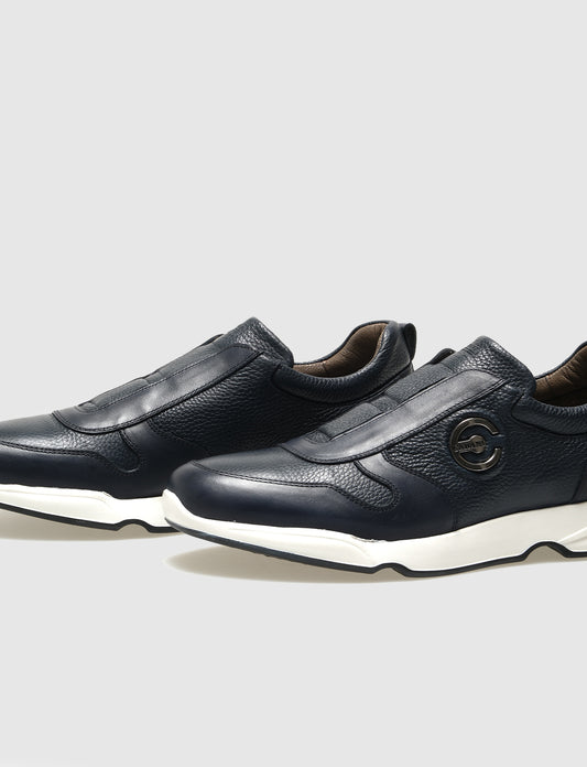 Cabani 588M1679 Erkek %100 Hakiki Deri Sneaker Ayakkabı 1157 Lacivert Napa-Lacivert geyik