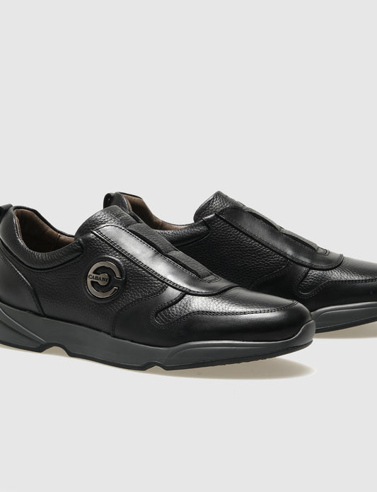Cabani 588M1679 Erkek %100 Hakiki Deri Sneaker Ayakkabı 484 Siyah Antik-Siyah Kırma