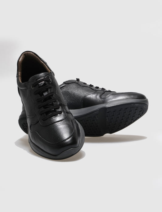 Cabani 588M1654 Erkek %100 Hakiki Deri Sneaker Ayakkabı Siyah