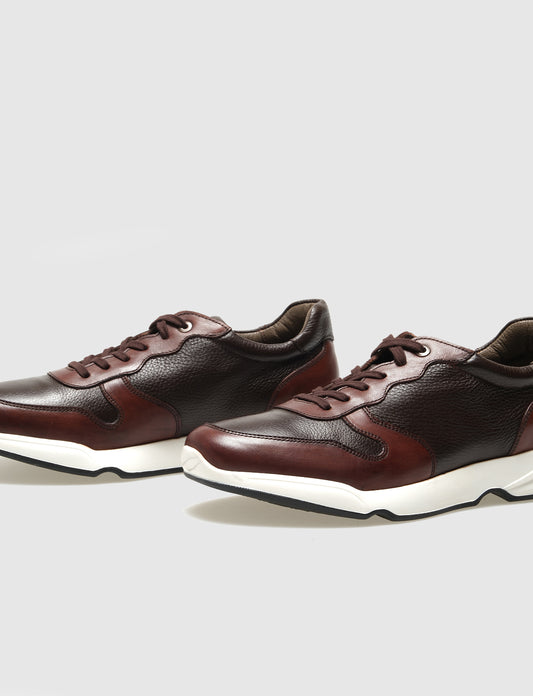 Cabani 588M1654 Erkek %100 Hakiki Deri Sneaker Ayakkabı 1131 Kahve Sanetta -Kahve Kırma(Siyah-Füme taban)